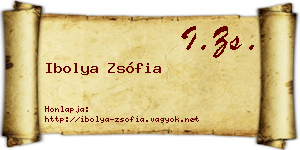 Ibolya Zsófia névjegykártya