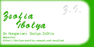 zsofia ibolya business card